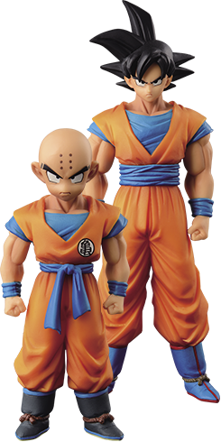 The Figure Collection Krillin And Goku - Banpresto Dragon Ball Z Chozousyu Collection Volume (245x490), Png Download