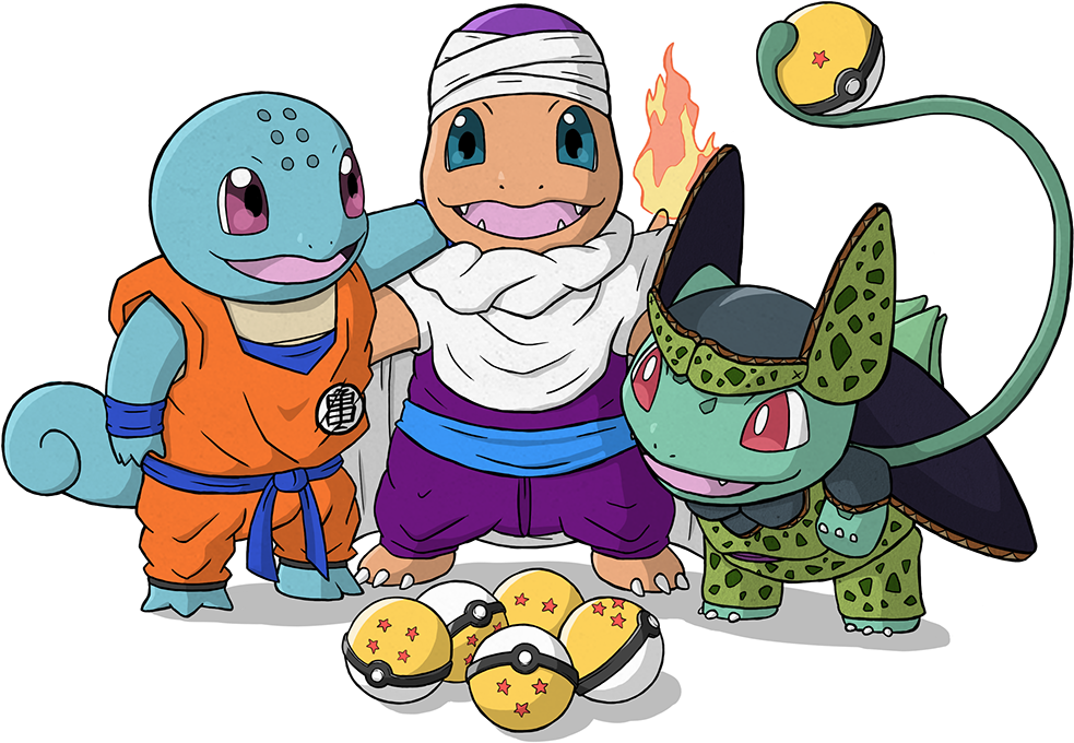 Squirtle As Krillin, Charmander As Piccolo, Bulbasaur - Squirtle Krillin Piccolo Charmander And Bulbasaur Cell (1200x1014), Png Download