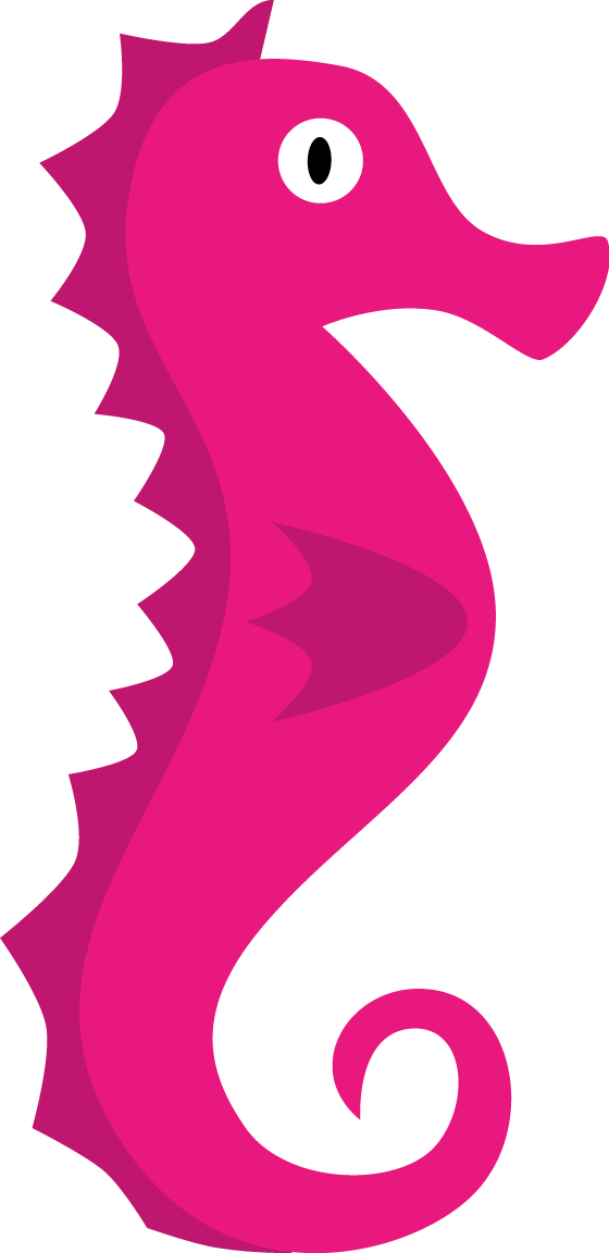 Pink Seahorse Free Png Image - Pink Sea Horse Clip Art (560x1152), Png Download