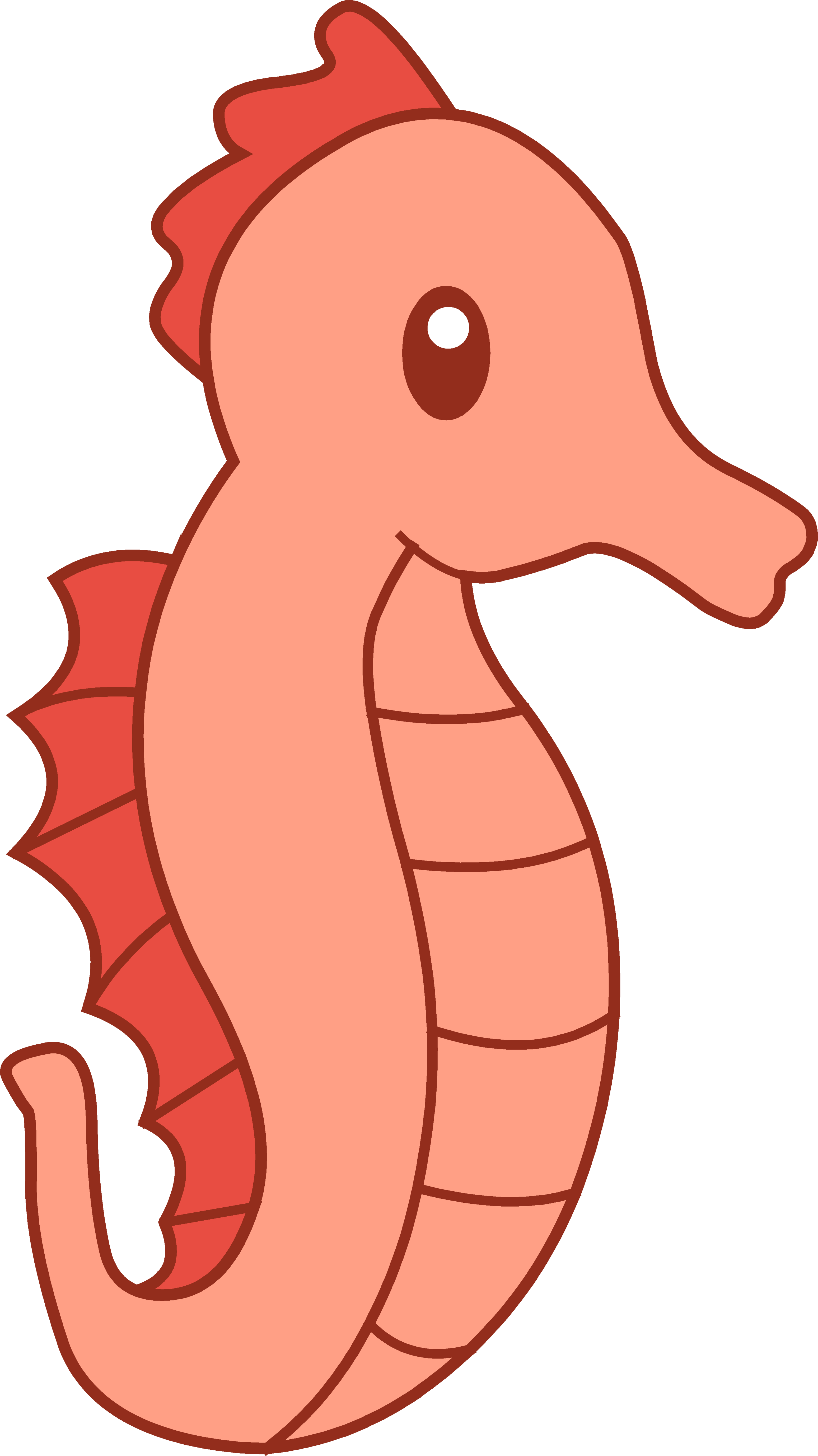 Cute Seahorse Png Image - Seahorse Clipart (3097x5511), Png Download