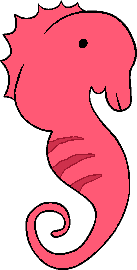 Seahorse - Adventure Time Sea Creatures (555x1088), Png Download