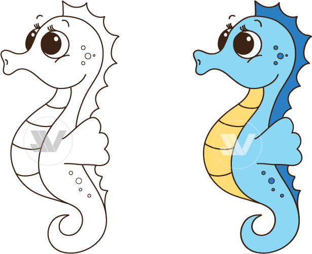 Seahorse Clip Art - Pipefishes And Allies (842x595), Png Download