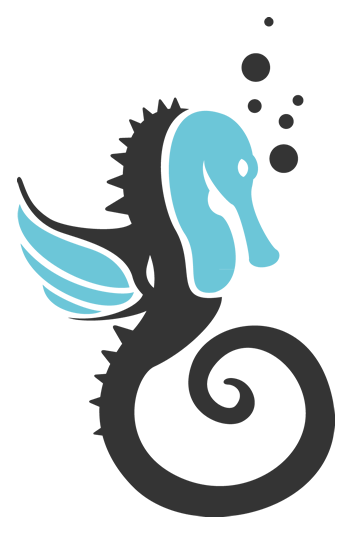Sea Horse Logo (352x534), Png Download