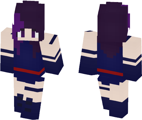 Psylocke (marvel) - Minecraft Pink Girl Skin (584x497), Png Download