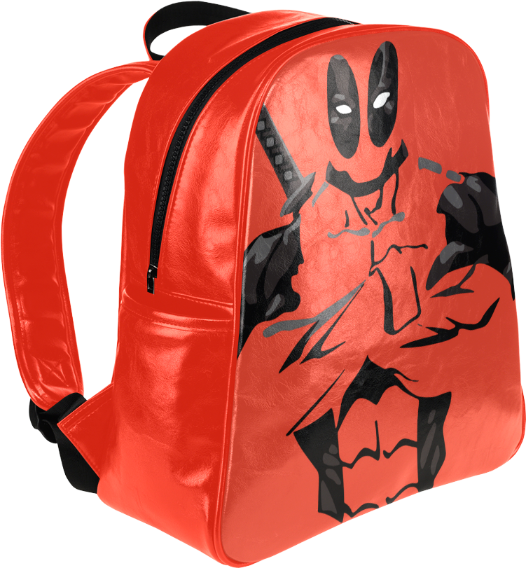 Download Psylocke Leather Backpack With Deadpool Print Casual Harley