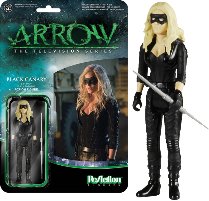 Black Canary Reaction Figure - Arrow - Black Canary Reaction Figure (700x671), Png Download