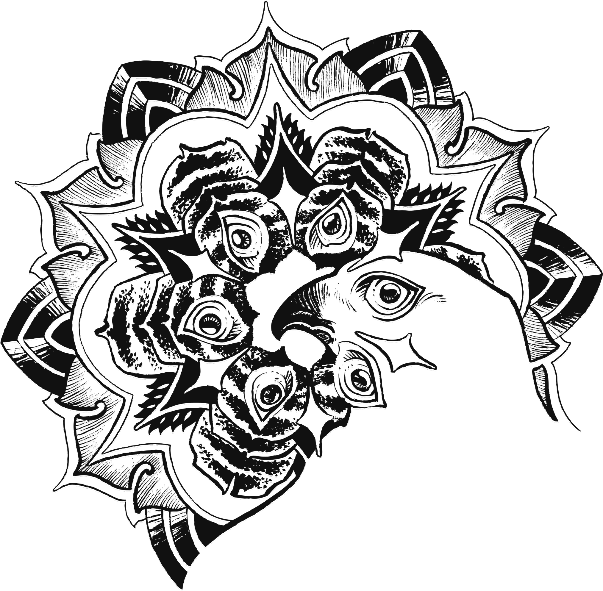 Home Rites Tattoo Hawkdalaforwebv - Blackout Tattoo Design Png (2048x2048), Png Download