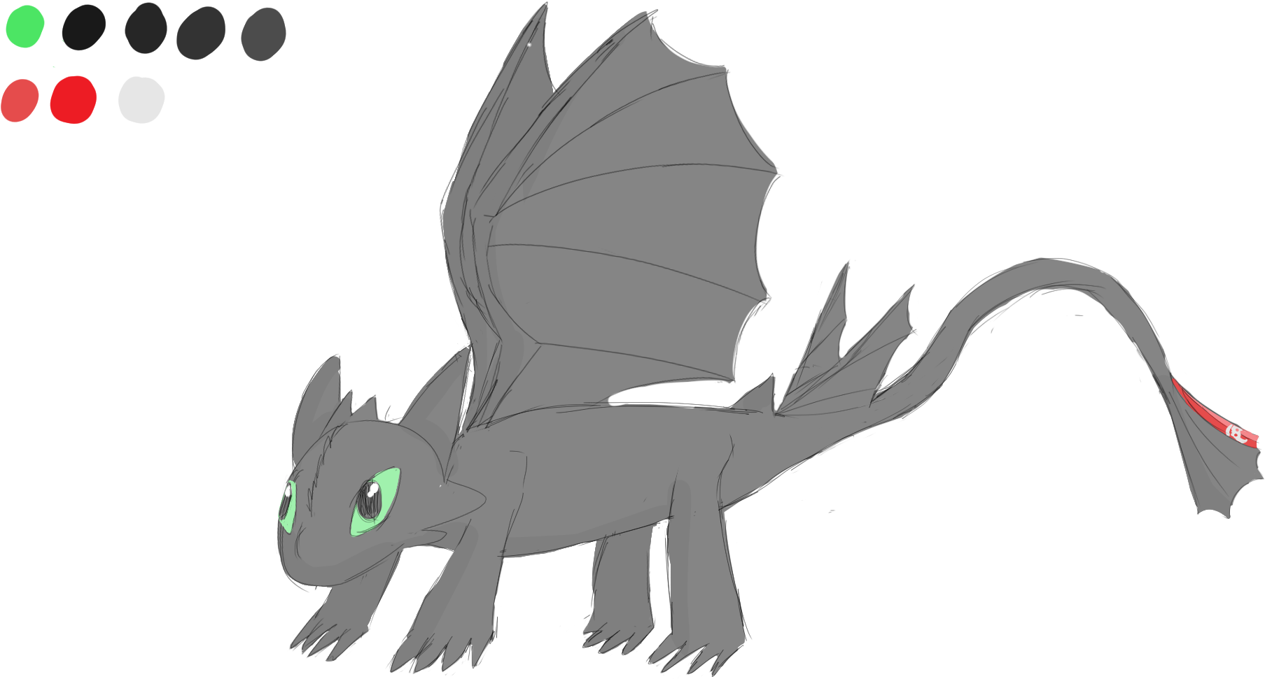 New Here, But I Drew Toothless So Here Ya Go - Cartoon (1920x1080), Png Download