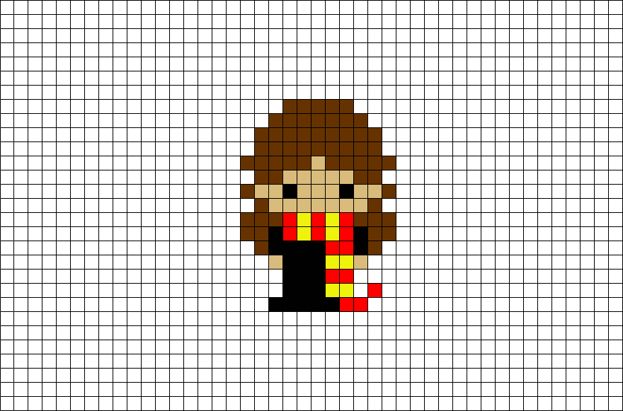 Hermione Granger Pixel Art (880x581), Png Download