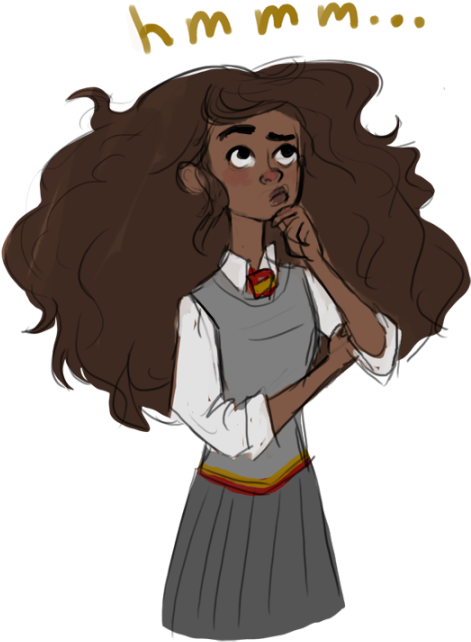 Artist Loquacious Literature Harry Potter Pinterest - Hermione Harry Potter Fanart Loquacious Literature (500x659), Png Download