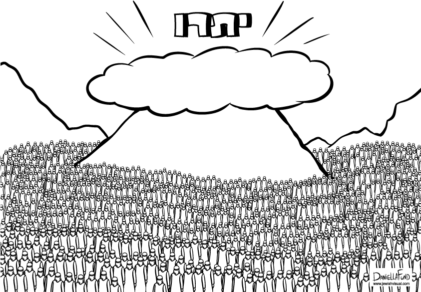 דף צביעה לפרשת יתרו Torah, Board - דף צביעה הר סיני (842x595), Png Download