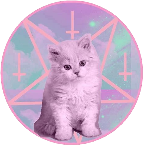 Special Episode Of Pastel Grunge Coming Soon - Pastel Goth Cat (500x465), Png Download