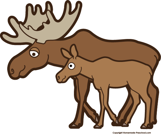 Free Moose Clipart - Moose Clip Art (540x450), Png Download