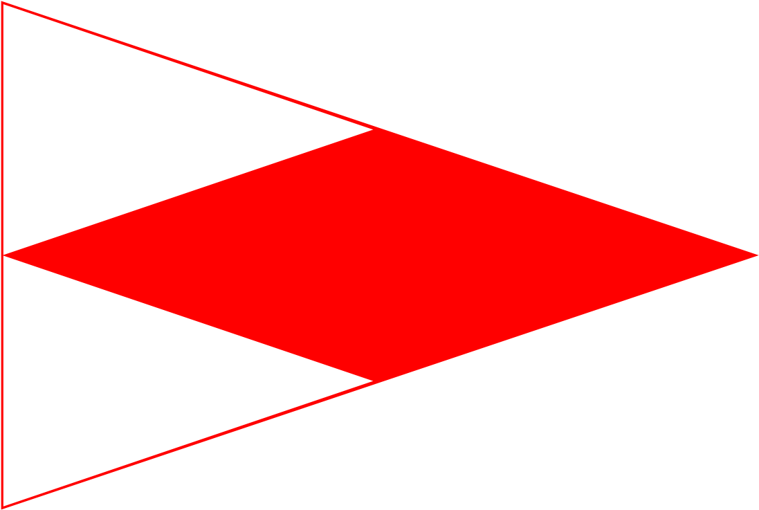 Indian Harbor Yacht Club Burgee (1200x849), Png Download