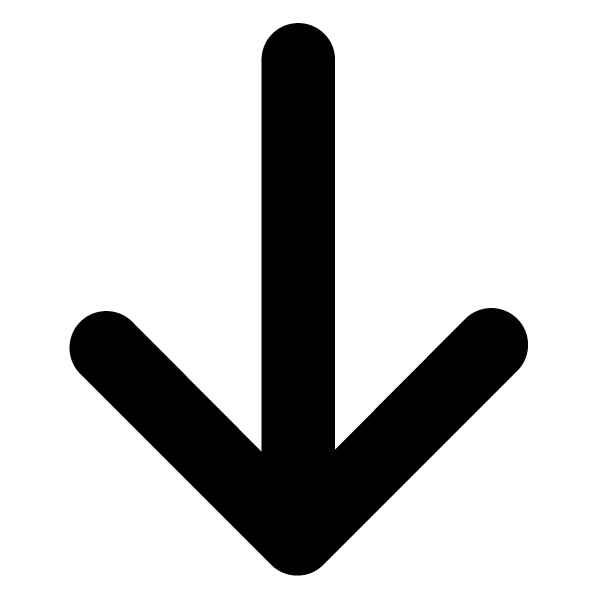 Png B/w - Down Arrow Jpg (598x598), Png Download