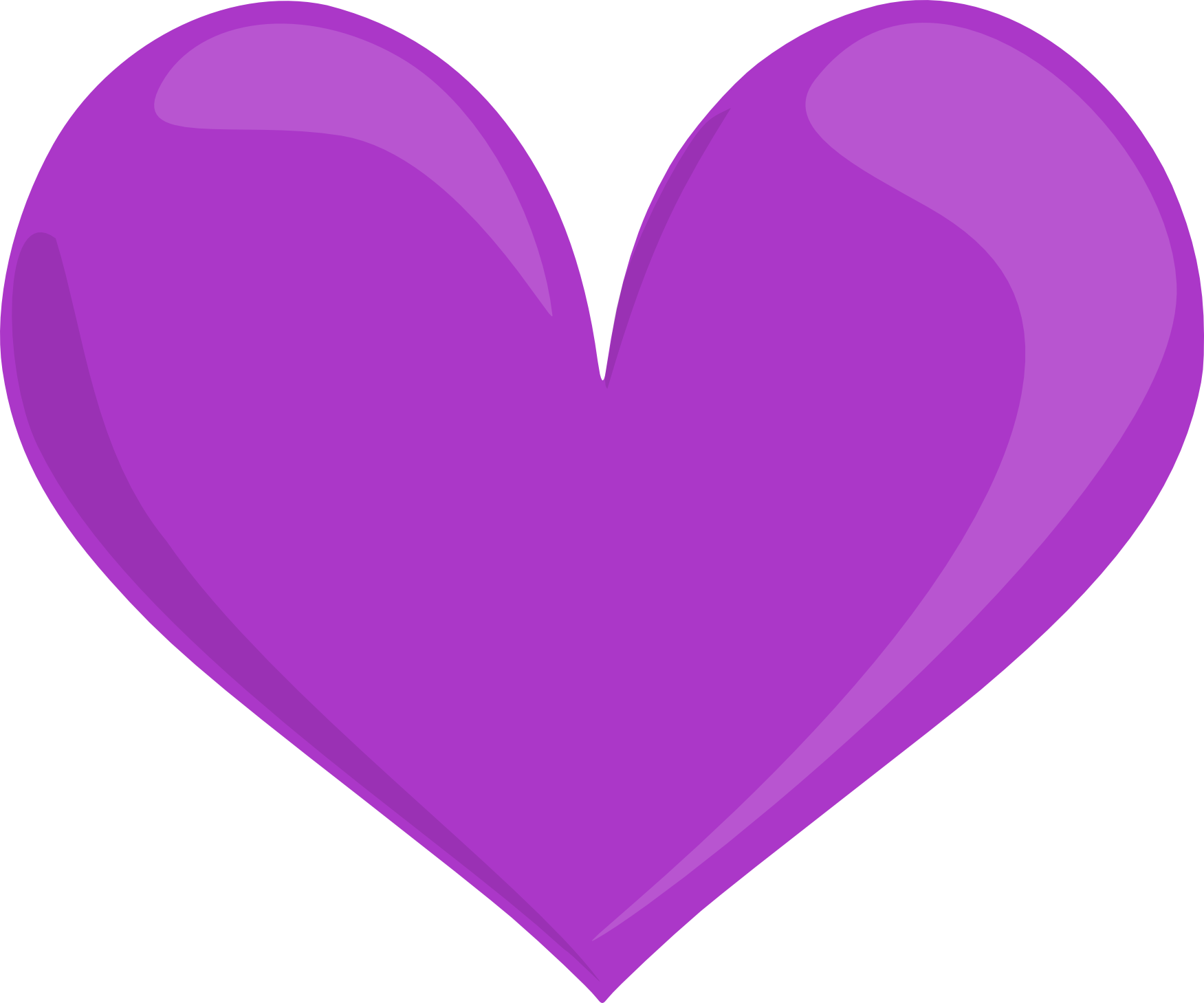 Yellow Heart Purple Heart - Purple Heart No Background (1751x1459), Png Download