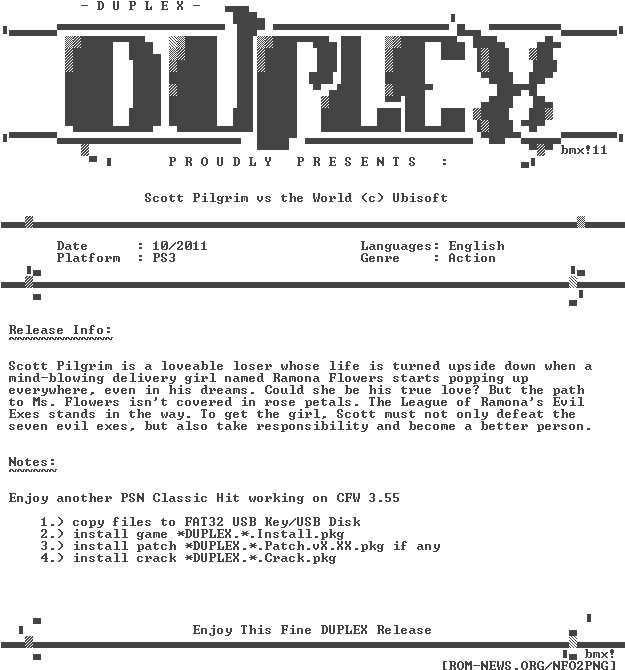 Scott - Pilgrim - Vs - The - World - Psn - Ps3-duplex - Ps3 Duplex (632x684), Png Download