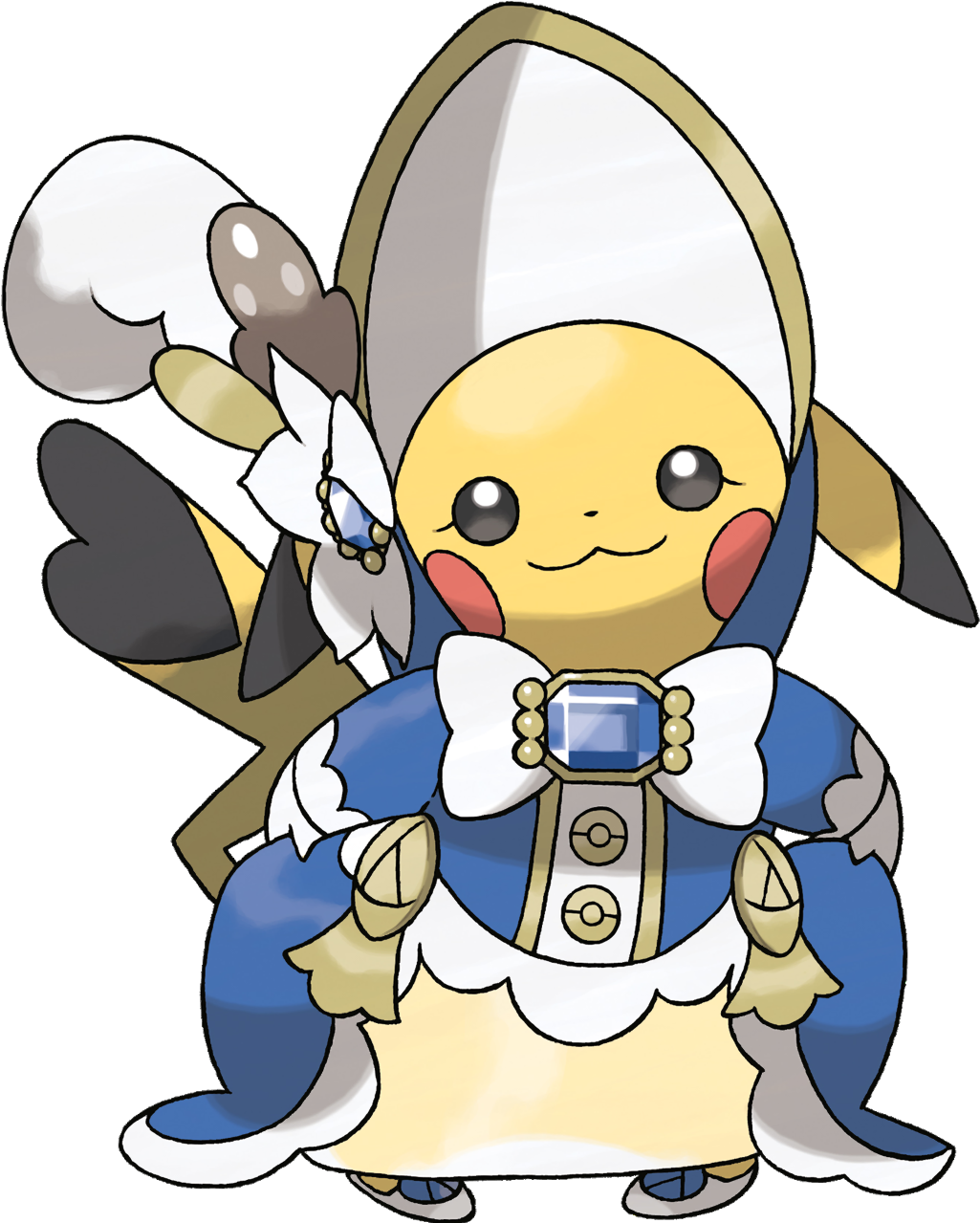 025 Pikachu Belle - Pikachu Types (1035x1278), Png Download