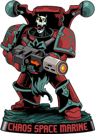 Warhammer Clipart Transparent - Chaos Space Marine Funny (384x576), Png Download