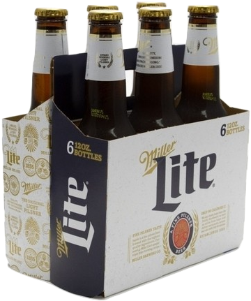 Miller Light Beer - Beer (392x467), Png Download