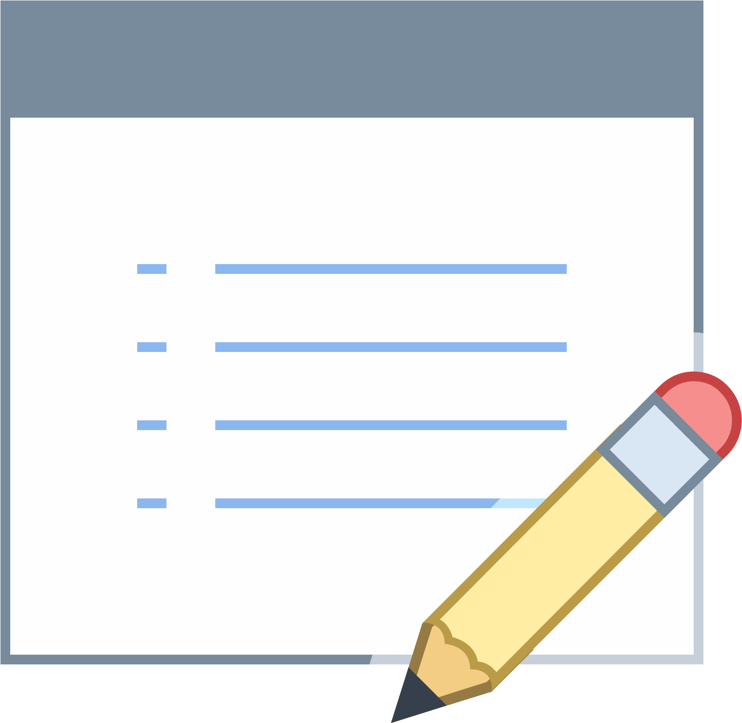 The Icon Depicts A Rectangular Chart With Bullet Points (1600x1600), Png Download