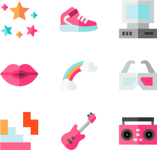 Eighties - 80's Vector Png (600x564), Png Download