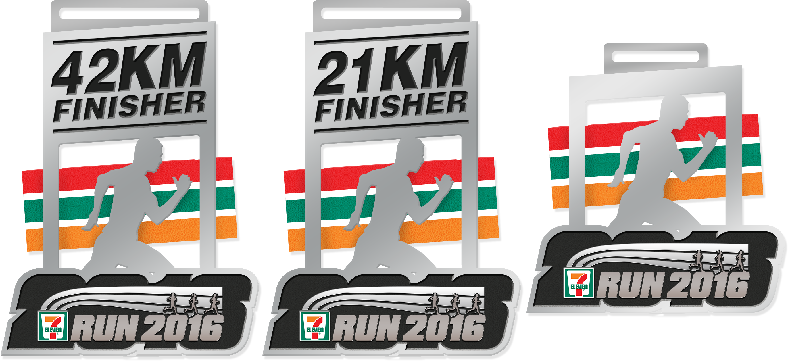 Race - 7 Eleven Run 2017 Medal (2835x1320), Png Download