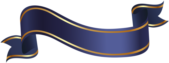 Free Blue Banner Png - Banner Transparent Png Ribbon Png (600x223), Png Download