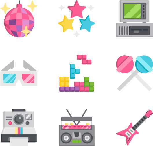 Clip Eighties Icon Packs Svg Psd Png - 1980s (600x564), Png Download