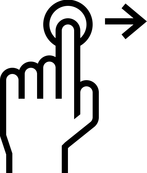 Swipe To Start The Journey - Finger (476x559), Png Download
