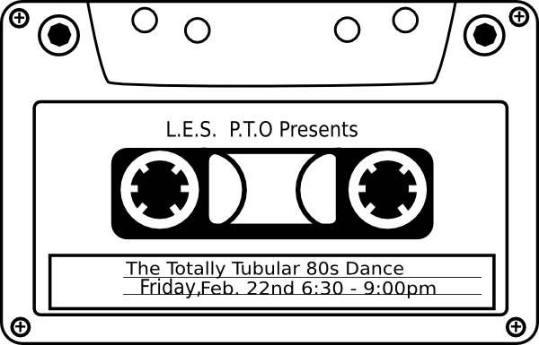 Small - Cassette Tape Clip Art (600x385), Png Download