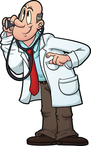 120952906 M5a Doctor Doctor Clip Art, Stamps - Cartoon Doctor (311x500), Png Download