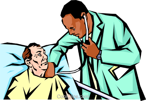 Doctor Examining An Old Man Royalty Free Vector Clip - Doctor Old Man Clipart (480x333), Png Download