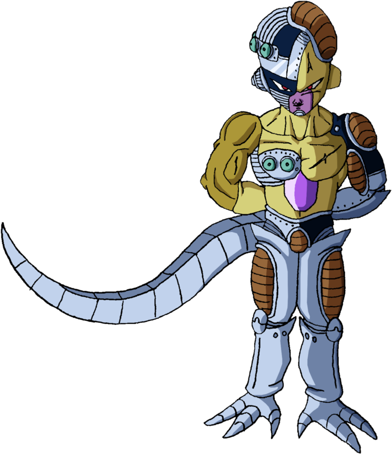 Clip Black And White Download Mecha Freeza Golden By - Imagenes De Golden Freezer (853x937), Png Download