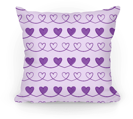Purple Heart Doodle Pattern Pillow - Cushion (484x484), Png Download