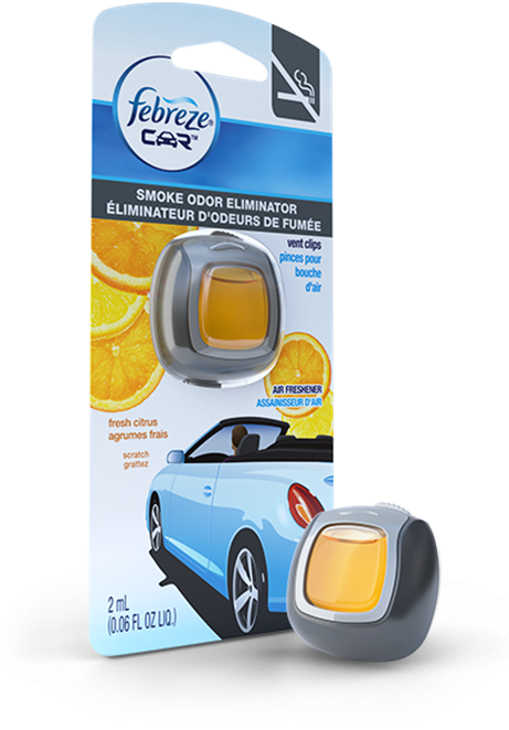 1473532138 - Febreze Car Vent Clips Air Freshener And Smoke Odor (460x703), Png Download