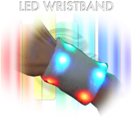 Led Flashing Wrist Band - Wrist (480x480), Png Download