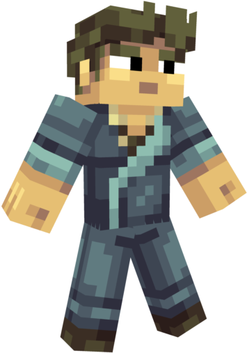 ᴶᵃᶜᵏ👁️ᶜᵒˡᵒʳ On Twitter - Spike Cowboy Bebop Minecraft Skin (640x640), Png Download