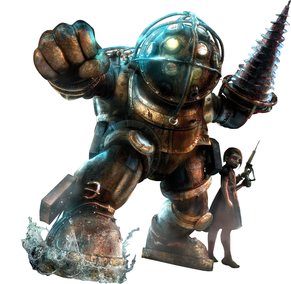 Big Daddy And Little Sister - Bioshock 2 Big Daddy (1112x1083), Png Download