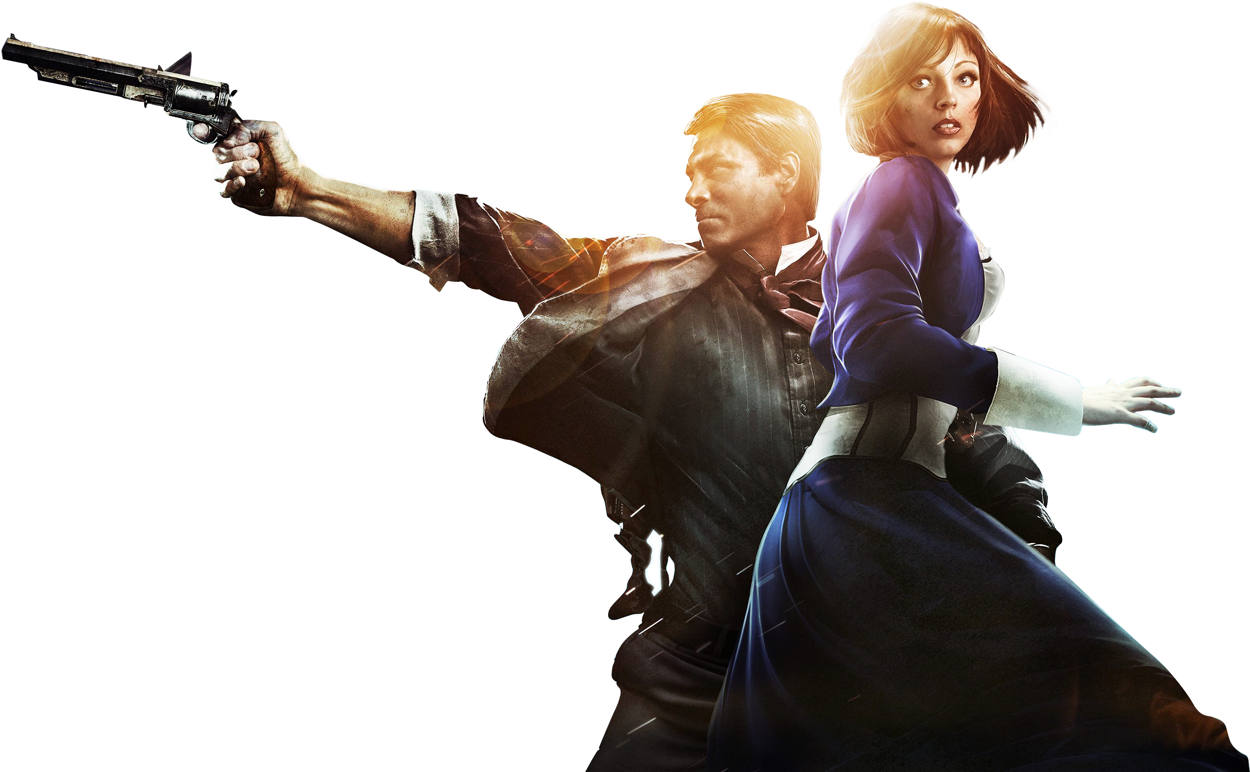Personbioshock - Bioshock Infinite Booker & Elizabeth Poster (3592x1756), Png Download