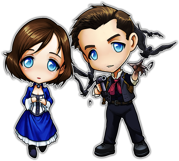 Metal Gear Solid, Bioshock Infinite And More - Chibi Bioshock (650x567), Png Download