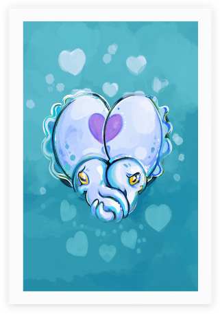 "cuddle" Fish Poster - Cuttlefishes (484x484), Png Download