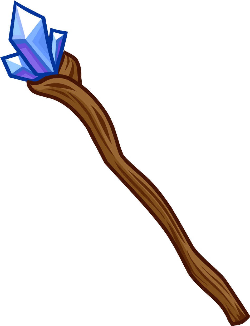 Crystal Staff - Cartoon Wizard Staff (1238x1238), Png Download