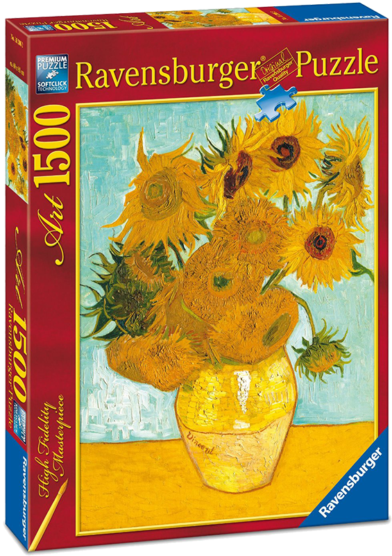 Características - Ravensburger - 16206/sunflowers Van Gogh Jigsaw Puzzle (1000x800), Png Download