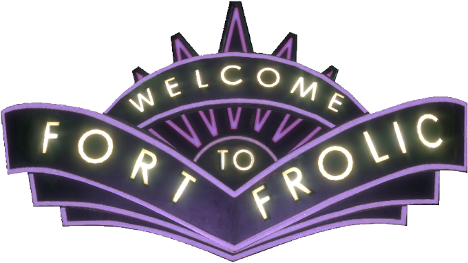 Bioshock Fort Frolic Sign (700x402), Png Download