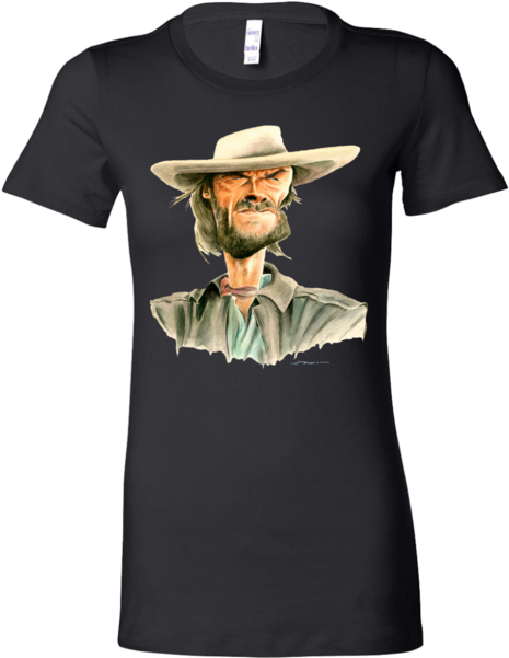 Clint Eastwood Bella Shirt - Red, White, & Blue Usa Shield Graphic Fitted Womens (600x600), Png Download