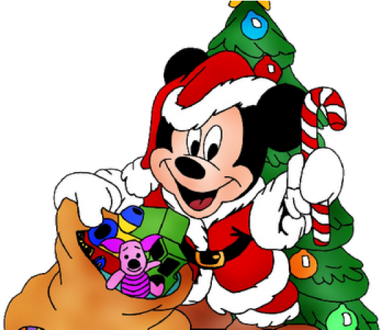 Mickey Mouse Clipart Christmas Tree - Mickey Mouse Christmas Clip (640x480), Png Download