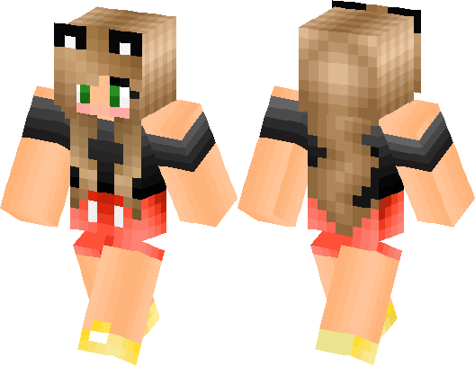 Mickey Mouse Girl Version Minecraft Skin Minecraft - Mickey Mouse Girl Minecraft Skin (528x418), Png Download