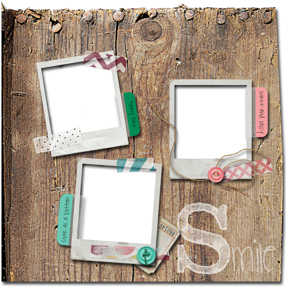 This Last One Is Just A Quick Page - Polaroid En Scrapbooking (1200x1209), Png Download