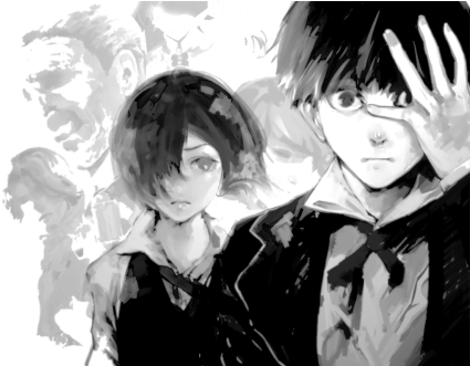 Mine Edit Bless Toukyou Kushu Tokyo Ghoul Kirishima - Tokyo Ghoul Ishida Art (500x330), Png Download